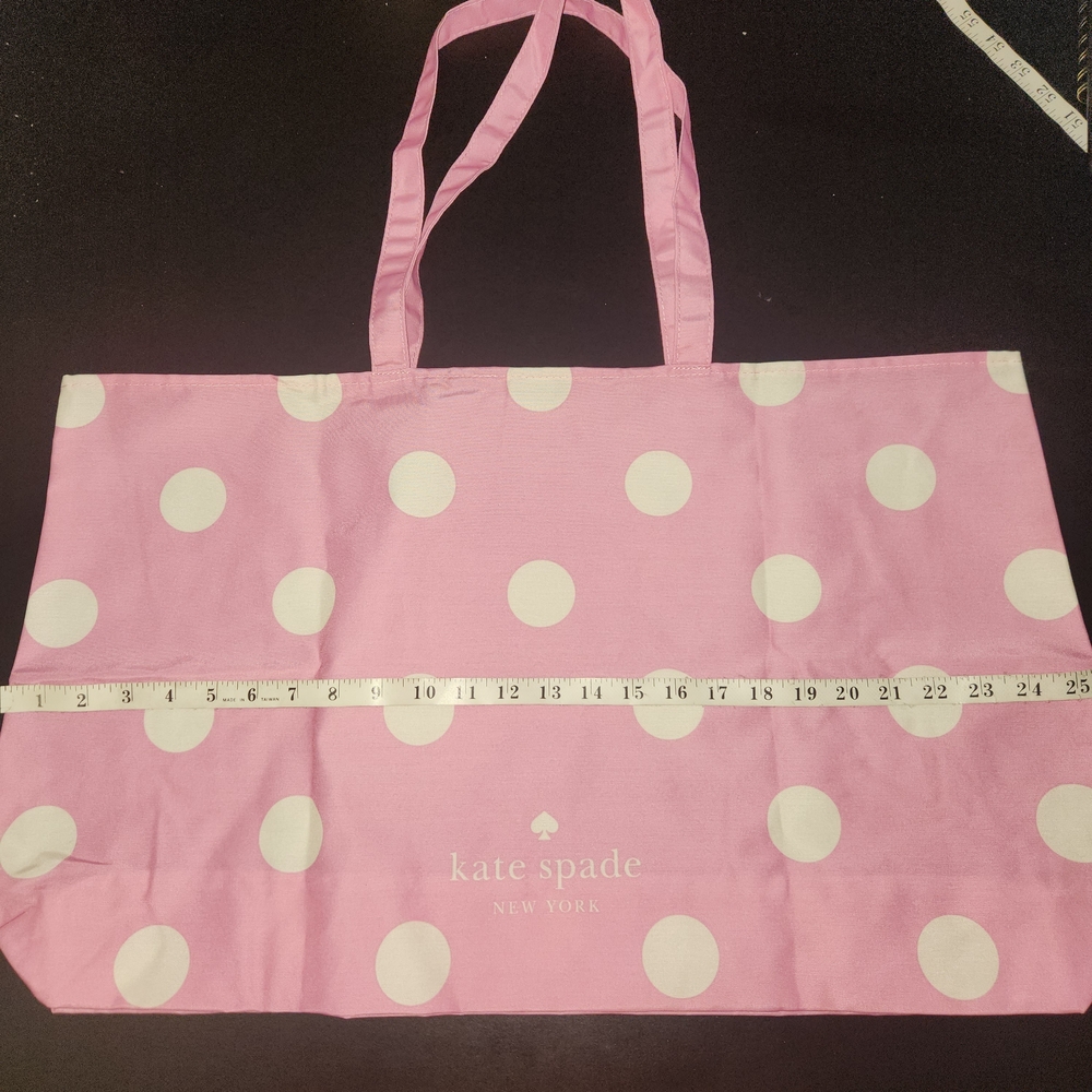 Kate Spade Pink and White Polka Dot Tote